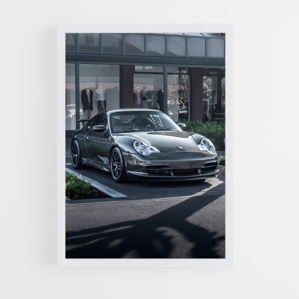 Poster Noir & GTS – affiche Porsche (vue 3)